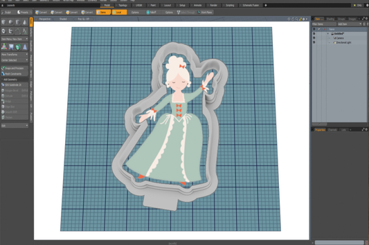 Dancing Girl Cutter STL File
