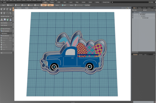 Easter Egg Truck Cutter STL File