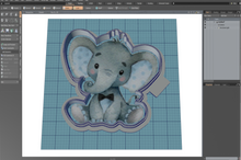 Load image into Gallery viewer, Elephant Baby (Boy) Cutter STL File
