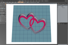 Load image into Gallery viewer, Entwined Hearts Cutter STL File
