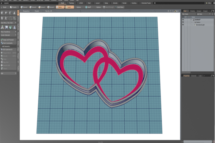 Entwined Hearts Cutter STL File