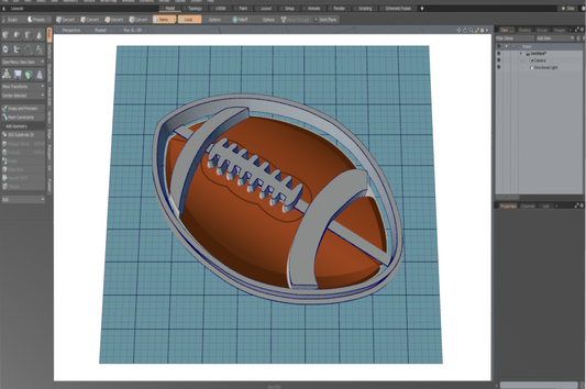 Football (Imprint) Cutter STL File