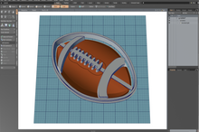 Load image into Gallery viewer, Football (Imprint) Cutter STL File
