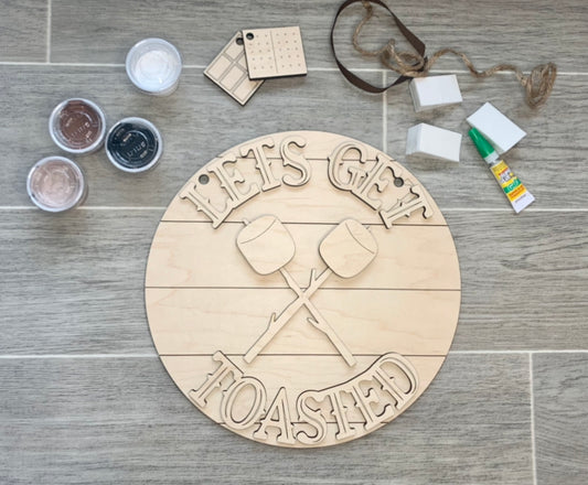 Let's Get Toasted - Door Hanger - DIY Kit