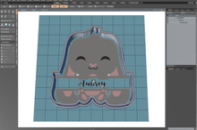 Load image into Gallery viewer, Gray Bunny Plaque Cutter STL File
