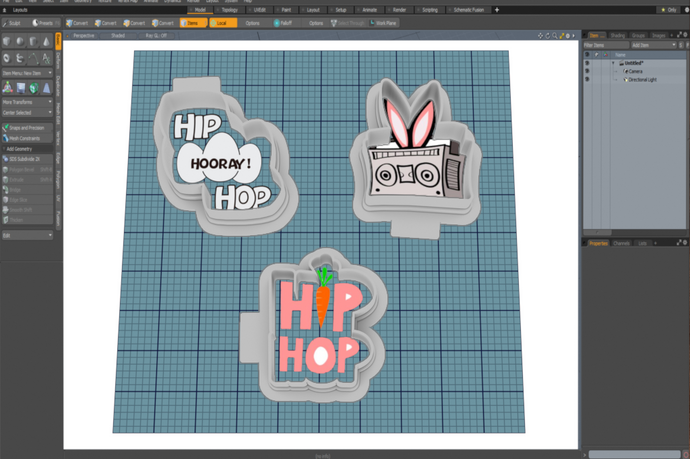Hip Hop Hooray Bunny Boom Box - STL Bundle