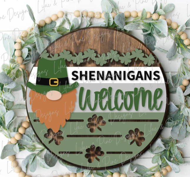 Shenanigans Welcome - Door Hanger - DIY Kit