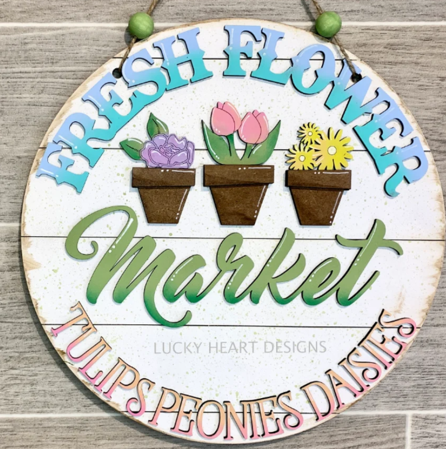 Fresh Flower Market - Door Hanger - DIY Kit