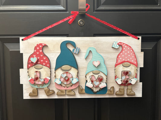 Gnome Love - Door Hanger Sign - DIY KIT