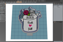Load image into Gallery viewer, Jam Jar with Flowers Cutter STL File
