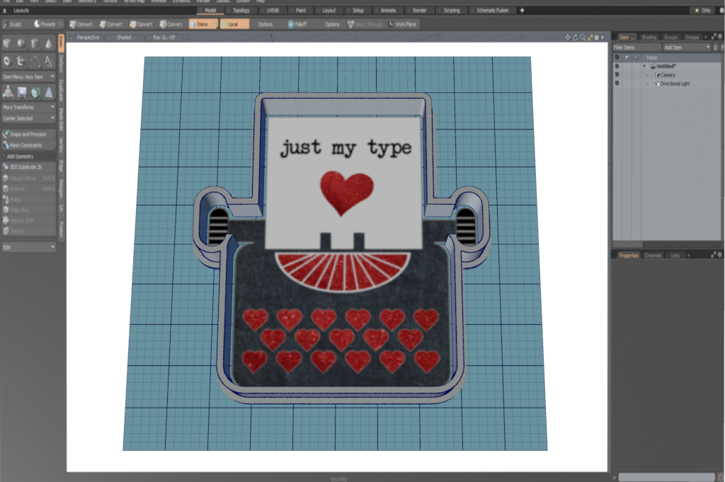 Just My Type Cutter STL File