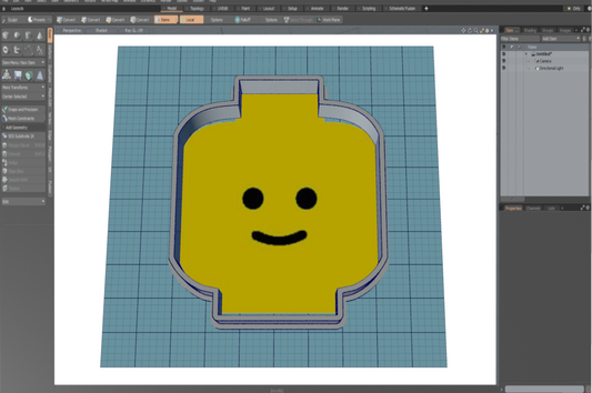 Building Block Head Cutter STL File