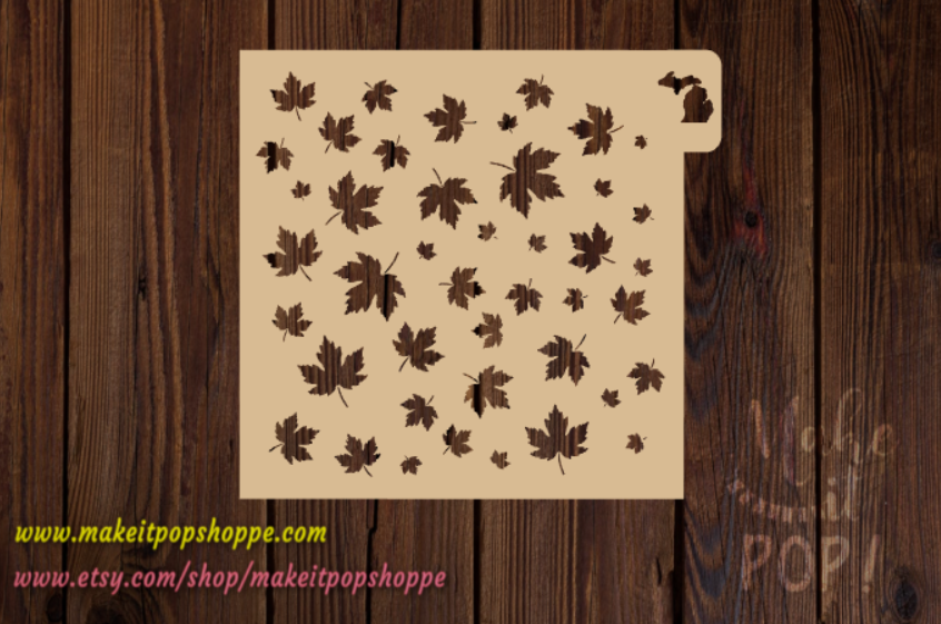Maple Leaf Pattern Stencil