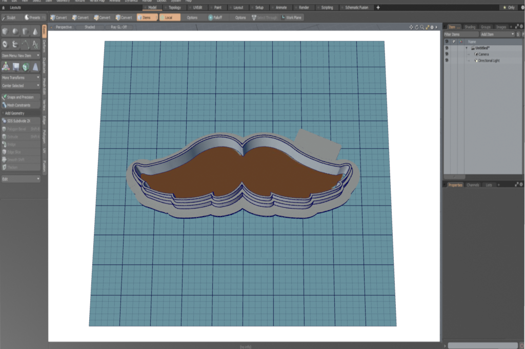Mustache Cutter STL File