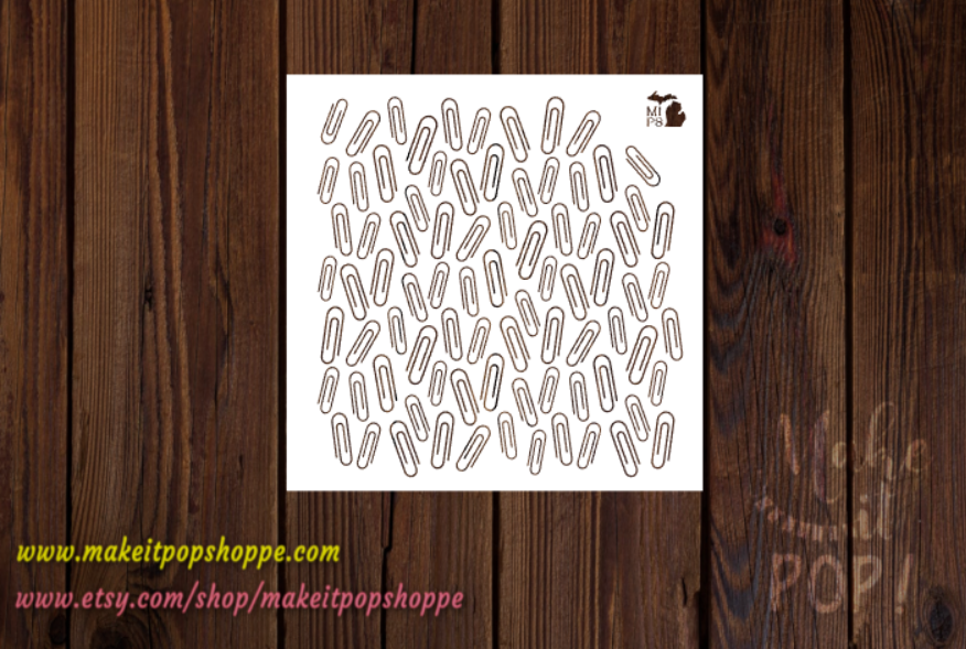 Paperclip Pattern Stencil – Make It Pop Shoppe