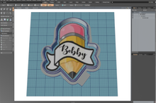 Load image into Gallery viewer, Pencil with Banner Cutter STL File
