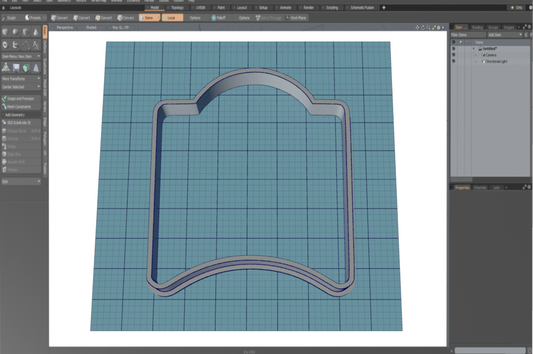 Plaque Curved Cutter STL File