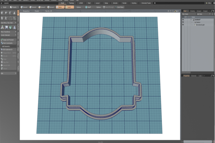 Plaque Tall Cutter STL File