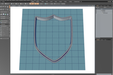 Load image into Gallery viewer, Police Badge Shield Cutter STL File
