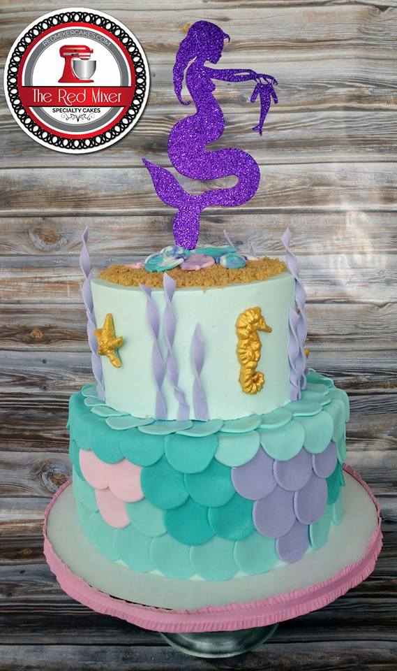 Pregnant Mermaid Cake Topper