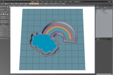 Load image into Gallery viewer, Rainbow Cloud Cutter STL File
