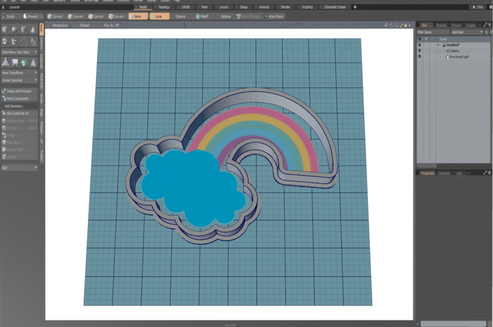 Rainbow Cloud Cutter STL File