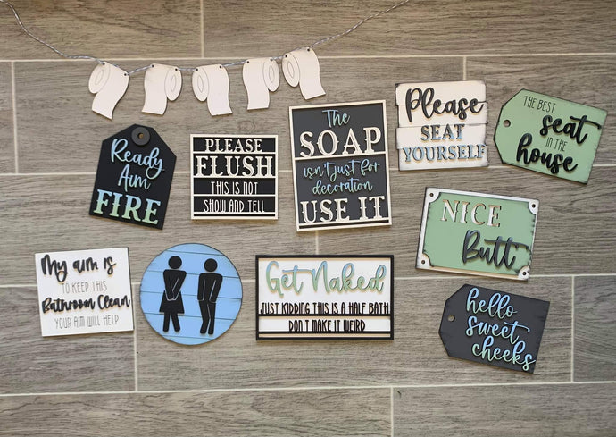 Bathroom Funnies - Tiered Tray - DIY Kit