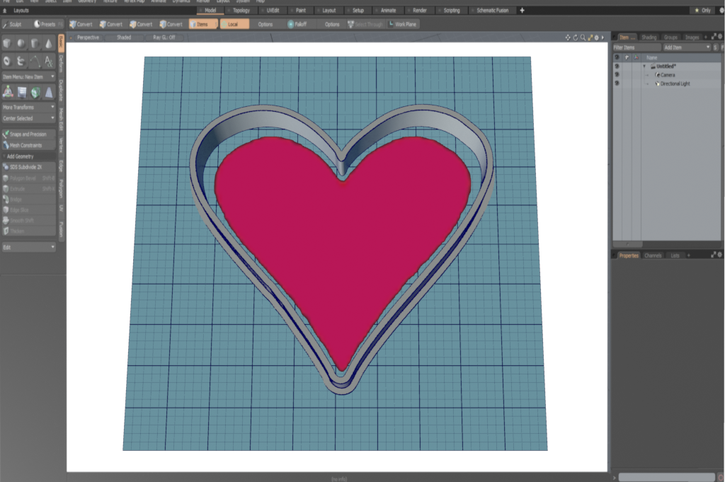 Skinny Heart Cutter STL File