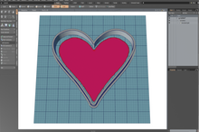 Load image into Gallery viewer, Skinny Heart Cutter STL File
