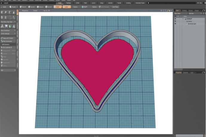 Skinny Heart Cutter STL File
