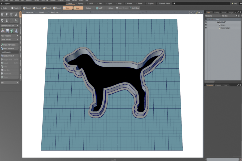 Small Dog Outline (Fondant) Cutter STL File