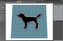 Load image into Gallery viewer, Small Dog Outline (Fondant) Cutter STL File
