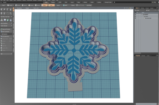 Snowflake Flower Cutter STL File