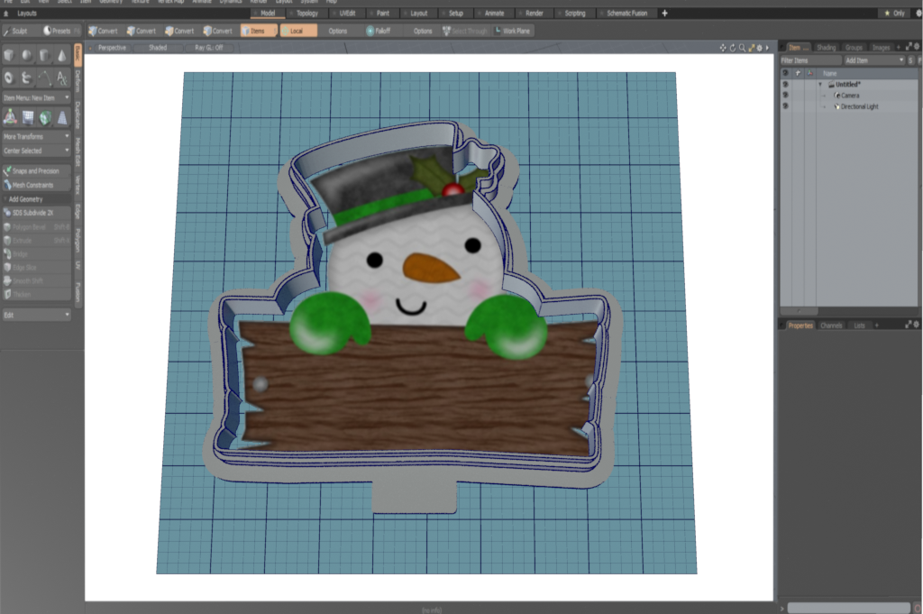Snowman Sign Cutter STL File