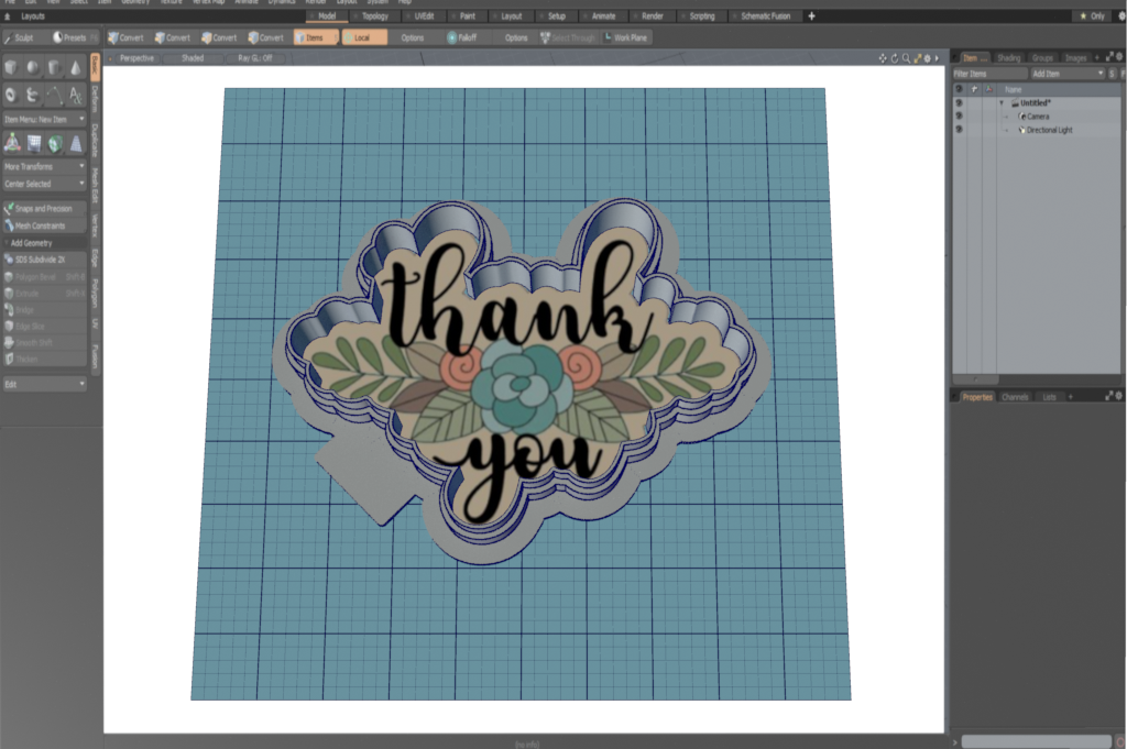 Thank You Flowers Cutter