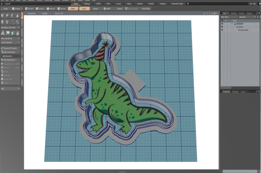 T-Rex Party Hat Cutter STL File