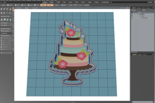 Load image into Gallery viewer, Wedding Cake Cutter STL File
