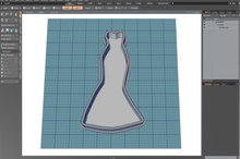 Load image into Gallery viewer, Wedding Dress (Mermaid) Cutter STL File

