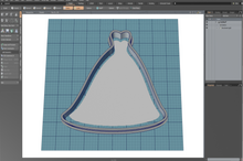 Load image into Gallery viewer, Wedding Dress (Princess) Cutter STL File
