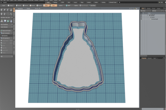 Wedding Dress (Romantic) Cutter STL File
