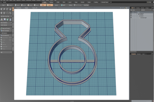 Wedding Ring (with hole) Cutter STL File