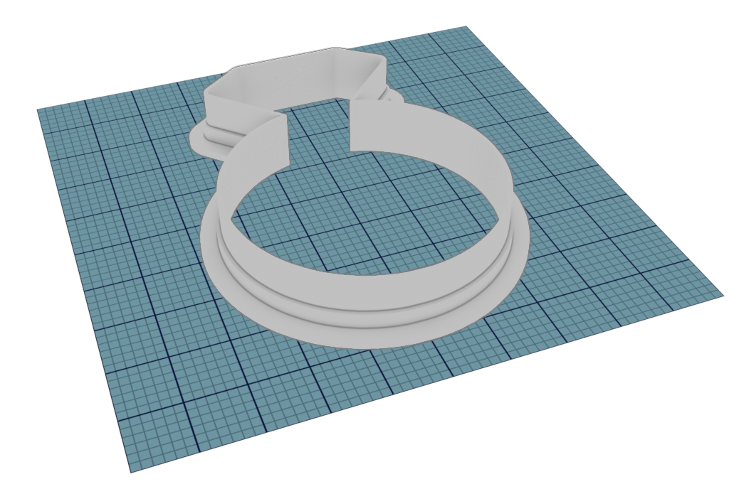Wedding Ring (no hole) Cutter STL File