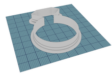 Load image into Gallery viewer, Wedding Ring (no hole) Cutter STL File
