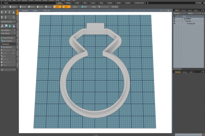 Wedding Ring (no hole) Cutter STL File
