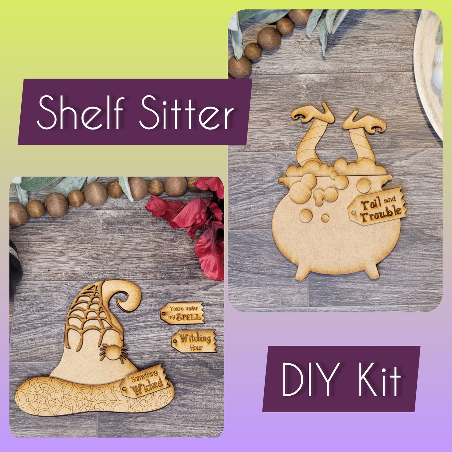 Witch's - Cauldron and Hat - DIY Kit